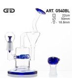 Bongo GRACE GLASS Blue Recycler 5 MM 22 cm