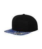 Czapka Yupoong Bandana Snapback Cap Fashion Print Premium Black Blue