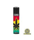 Zapalniczka Clipper reggae cannabis leaf yellow black head