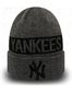 Czapka zima New Era New York Yankees Marl Cuff Knit Neyyan Black, Graphite