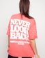 koszulka t-shirt Diamante Wear Never look Back Oversize Coral