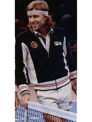  Björn Borg w bluzie Fila lata 70-te.