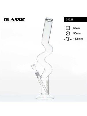 Bongo fajka szklana wodna GLASSIC ZIG ZAG 50 cm 18,8 mm