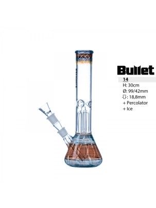 Bongo fajka szklana wodno-lodowa bullet z komora filtracyjną 30cm 18,8mm