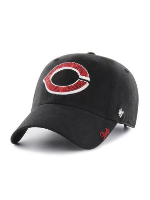 Czapka '47 Brand Cincinnati Reds Women’s Sparkle Clean Up Adjustable Hat Black
