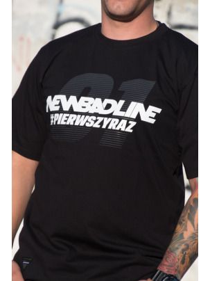 Koszulka T-SHIRT NEW BAD LINE PIERWSZY RAZ Black
