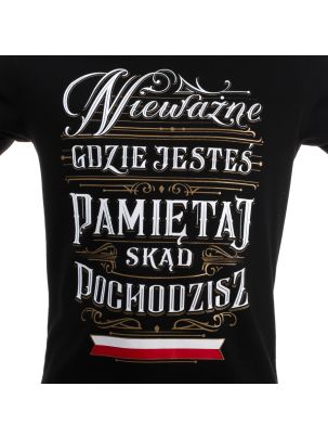 Koszulka T-SHIRT Patriotic Pamiętaj Czarna
