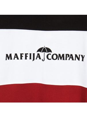 KOSZULKA t-shirt SB Maffija Stripe Czarno-biało-bordowa