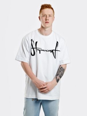 Koszulka T-shirt STOPROCENT baggy TM BASE TAG WHITE