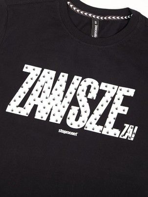 Koszulka t-shirt Stoprocent REGULAR ZAWSZE ZA black 