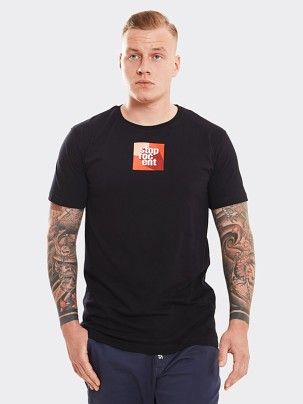 Koszulka t-shirt Stoprocent slim 3DCUBE Black