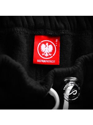 Krótkie spodnie szorty Bawełna Ultra Patriot Polska Walcząca Czarne