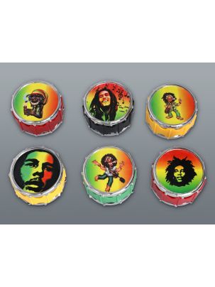 Młynek do suszu roślinnego metalowy 3-częściowy reggae, Bob Marley 52 mm