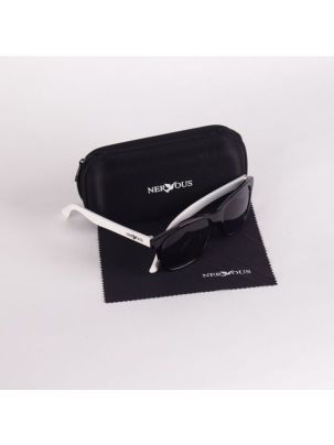 Okulary przeciwsłonecze Nervous Classic z futerałem Black white