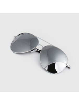 Okulary Przeciwsłoneczne Pilotki High Life Aviator Silver