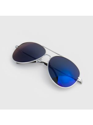 Okulary Przeciwsłoneczne Pilotki High Life Aviator Silver blue