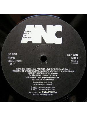 Płyta Vinylowa 2 LP Svensk Rock Mot Apartheid ‎– ANC Galan
