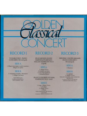 Płyta Vinylowa 3 LP Tchaikovsky - Mendelssohn - Chopin - Schubert – CB-7 Golden Classical Concert