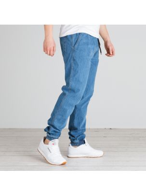 Spodnie jeans jogger Patriotic Futura Pelt niebieskie