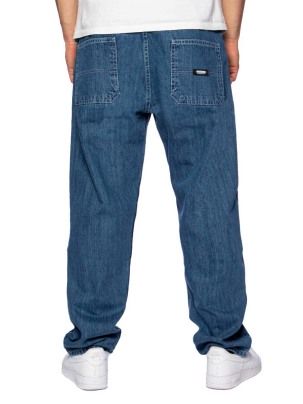Spodnie MASS Denim Jeans Block Baggy Fit niebieskie 