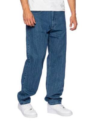 Spodnie Mass Denim Jeans Slang Baggy Fit - niebieskie