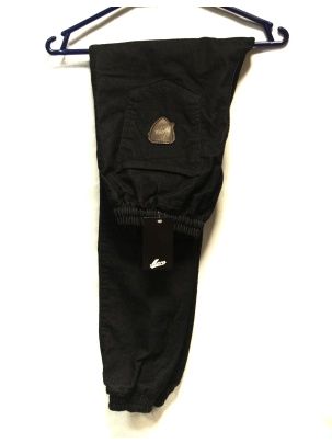 Spodnie Moro Sport Jeans Jogger Shield Leather Pocket czarny