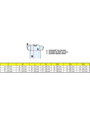 Tabela rozmiarów koszulek  Dickies