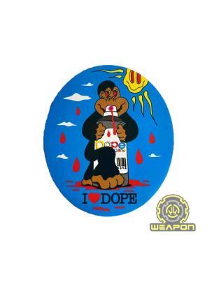 Wlepka, naklejka DOPE CANS gorilla I love dope